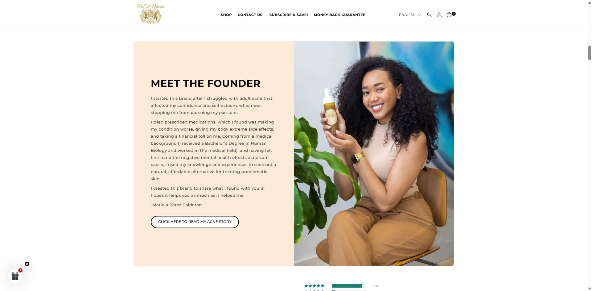 PerCal Naturals – Shopify Development & Conversion Optimization screenshot 2