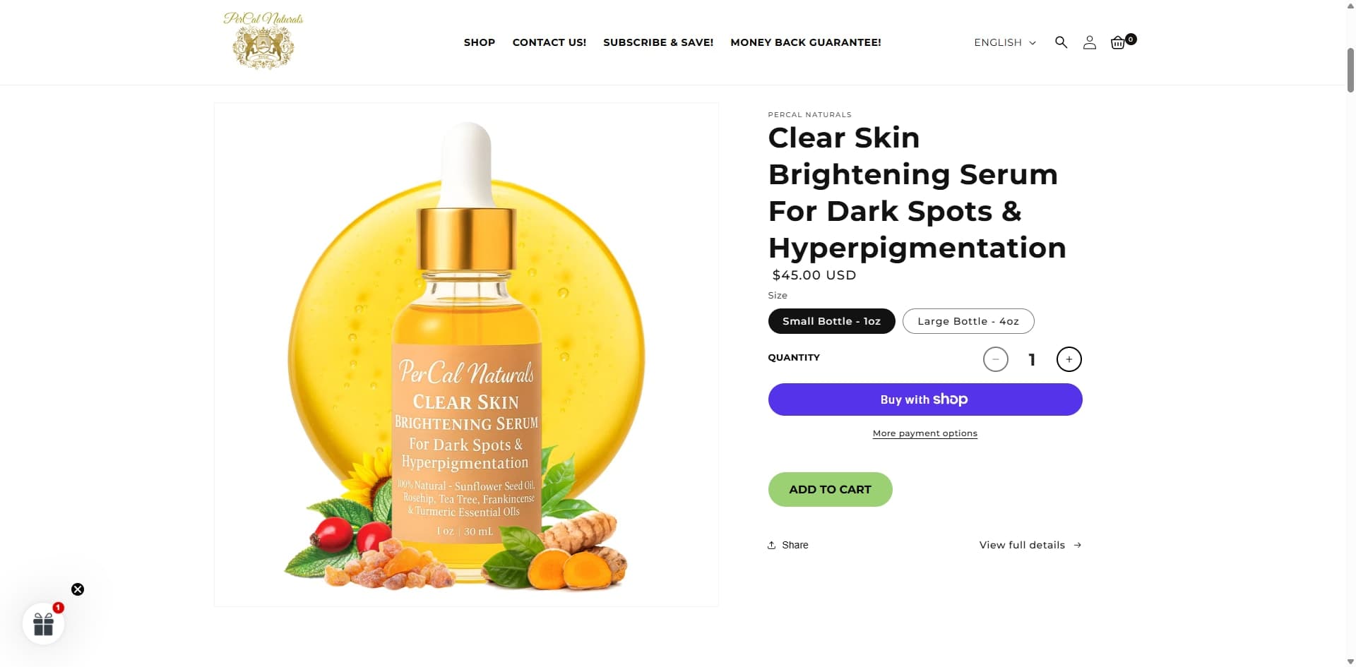 PerCal Naturals – Shopify Development & Conversion Optimization screenshot 4