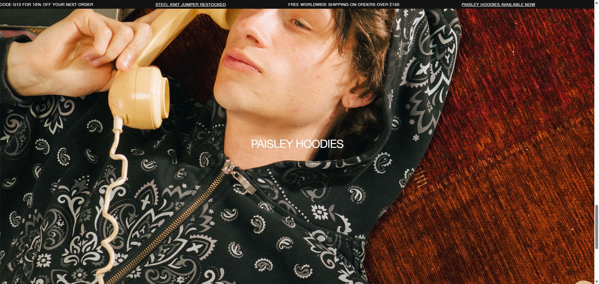G-13 – Streetwear Fashion eCommerce Store screenshot 1