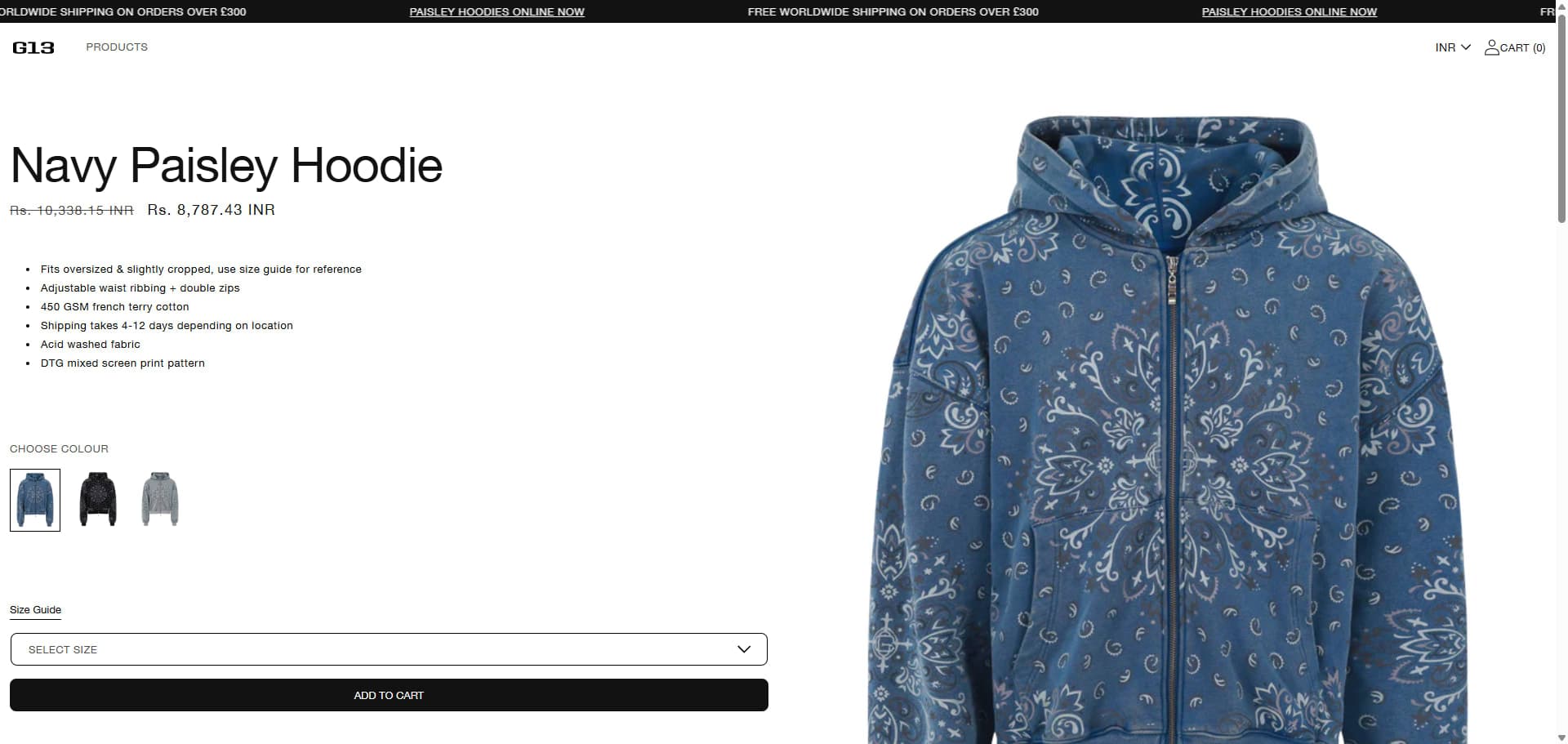 G-13 – Streetwear Fashion eCommerce Store screenshot 2