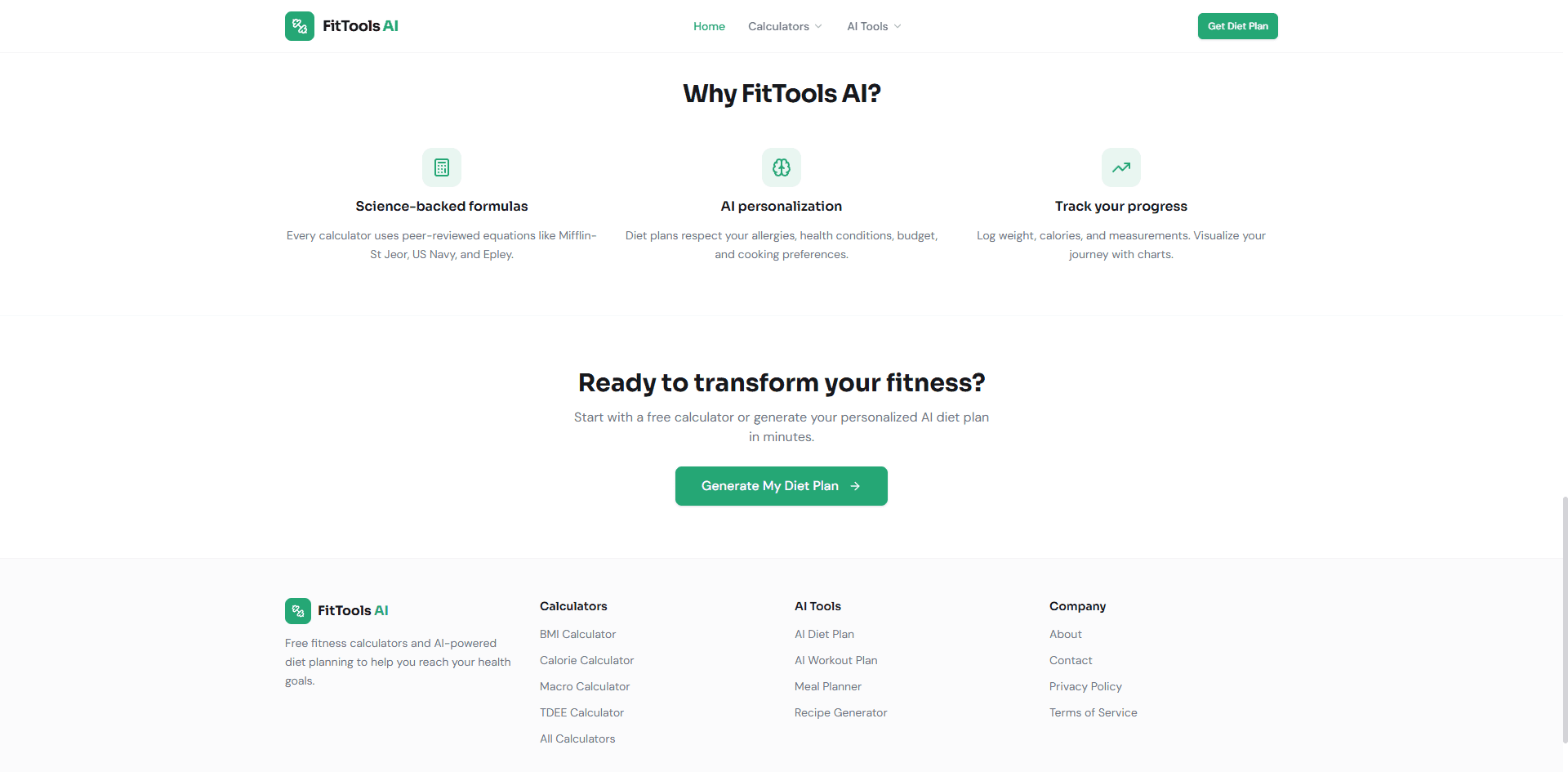FitTools AI – Fitness Utilities Platform screenshot 2