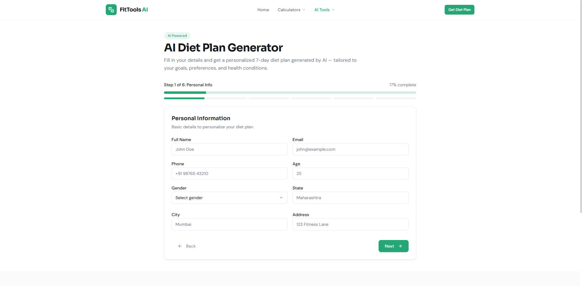 FitTools AI – Fitness Utilities Platform screenshot 3